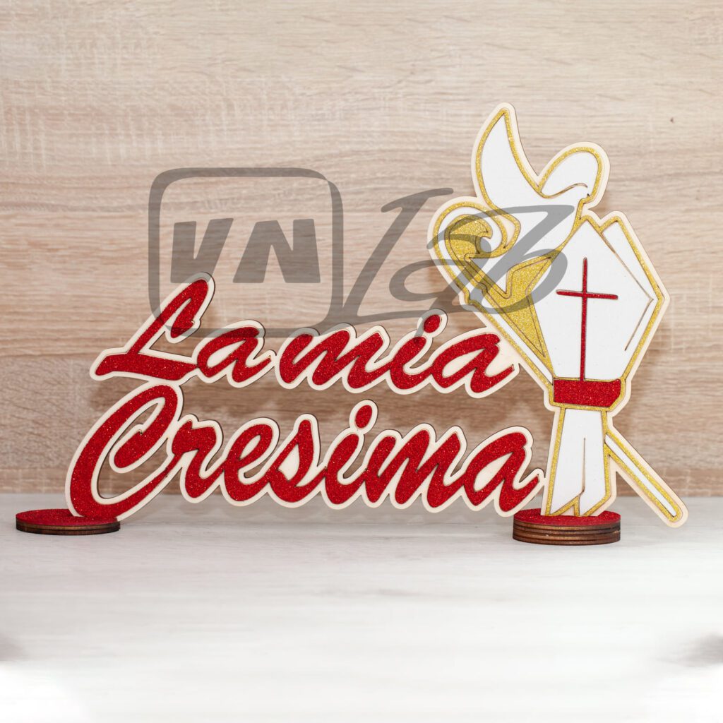 Scritta In Legno "La Mia Cresima"