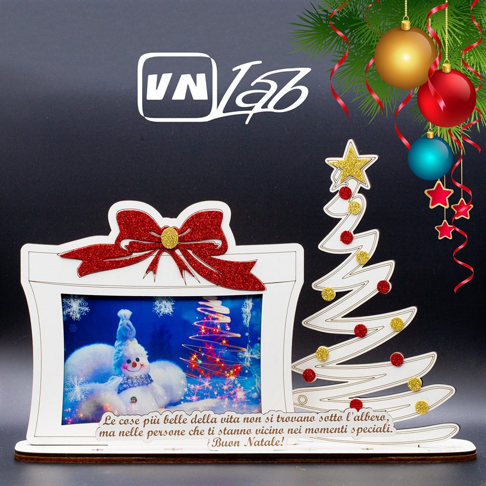 Cornice Foto Pacco Albero di Natale